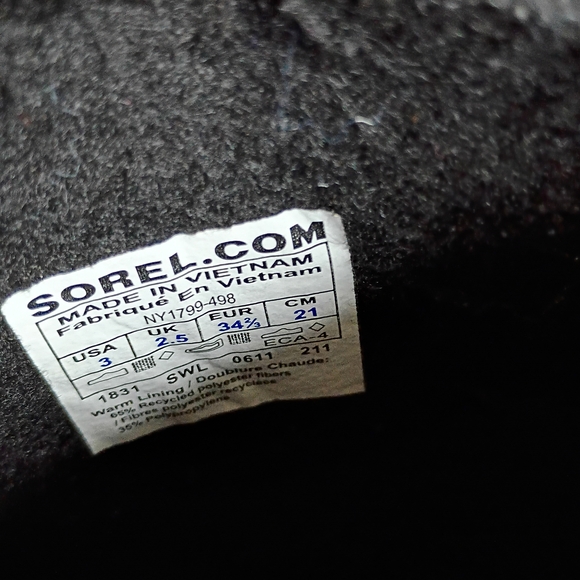 Sorel Blue and Black Kids Sz 3 Winter Boots See Photos For Wear - Picture 10 of 13